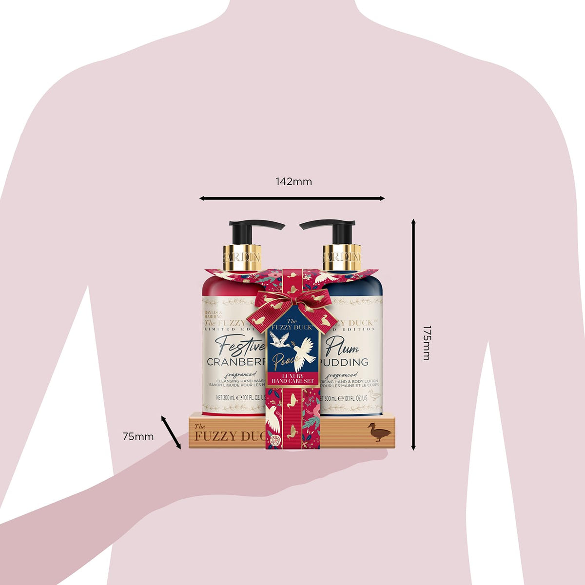 Festive packaging design of hand care duo gift set