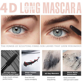 FGHJ 4D Silk Fiber Lash Mascara applied on eyelashes