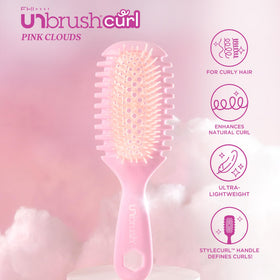 FHI Heat UNbrush Curl Detangling Brush with styling instructions