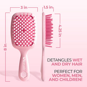 FHI Heat UNbrush Detangling Brush back view showcasing vented design