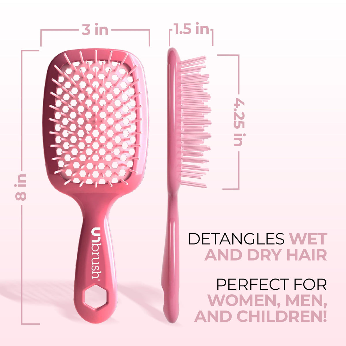 FHI Heat UNbrush Detangling Brush back view with vented cushion
