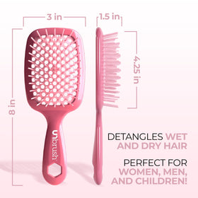 FHI Heat UNbrush Detangling Brush back view with vented cushion