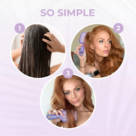 FHI Heat UNbrush Detangling Brush being used on wet hair