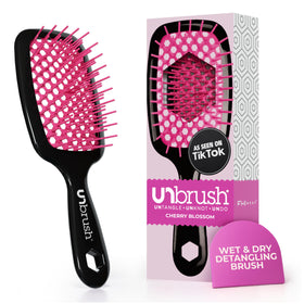 FHI Heat UNbrush Detangling Brush front view in Cherry Blossom