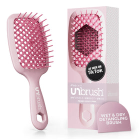 FHI Heat UNbrush Detangling Brush front view in Peony Light Pink