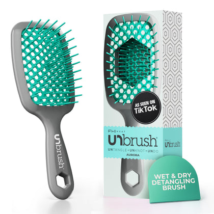 FHI Heat UNbrush Detangling Brush front view with DuoFlex bristles