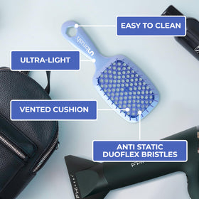 FHI Heat UNbrush Detangling Brush in use on dry hair