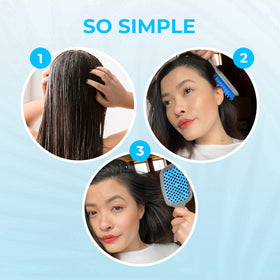 FHI Heat UNbrush Detangling Brush in use on dry hair