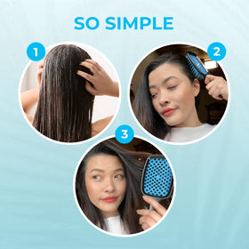 FHI Heat UNbrush Detangling Brush Ocean on dry hair