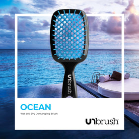 FHI Heat UNbrush Detangling Brush Ocean on wet hair