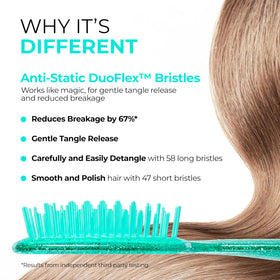 FHI Heat UNbrush Detangling Brush showing DuoFlex Anti-Static Bristles