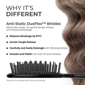 FHI Heat UNbrush Detangling Brush side view showing bristles