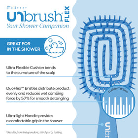 FHI Heat UNbrush Flex Detangling Brush back view highlighting the vented cushion design