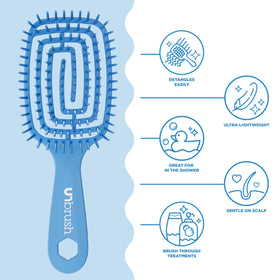 FHI Heat UNbrush Flex Detangling Brush close-up of the DuoFlex anti-static bristles