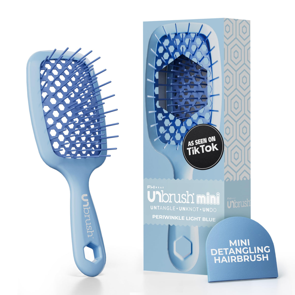 FHI Heat UNbrush Mini Compact Detangling Brush front view