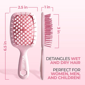 FHI Heat UNbrush Mini Detangling Brush in travel pouch