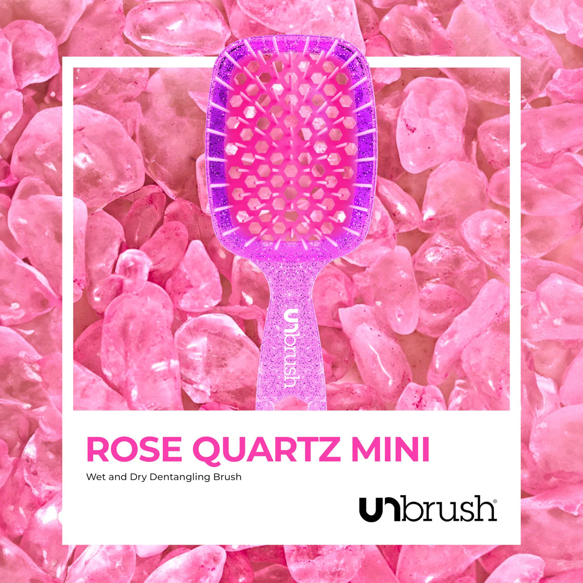 FHI Heat UNbrush Mini Detangling Brush with hair strands