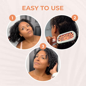FHI Heat UNbrush Plus showing detangling process on wet hair