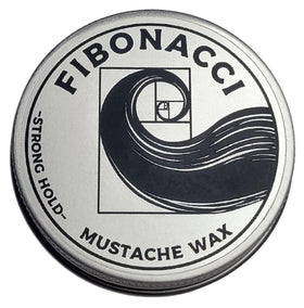 Fibonacci Mustache Wax 1oz tin front view