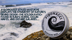 Fibonacci Mustache Wax 1oz tin with natural colour variations