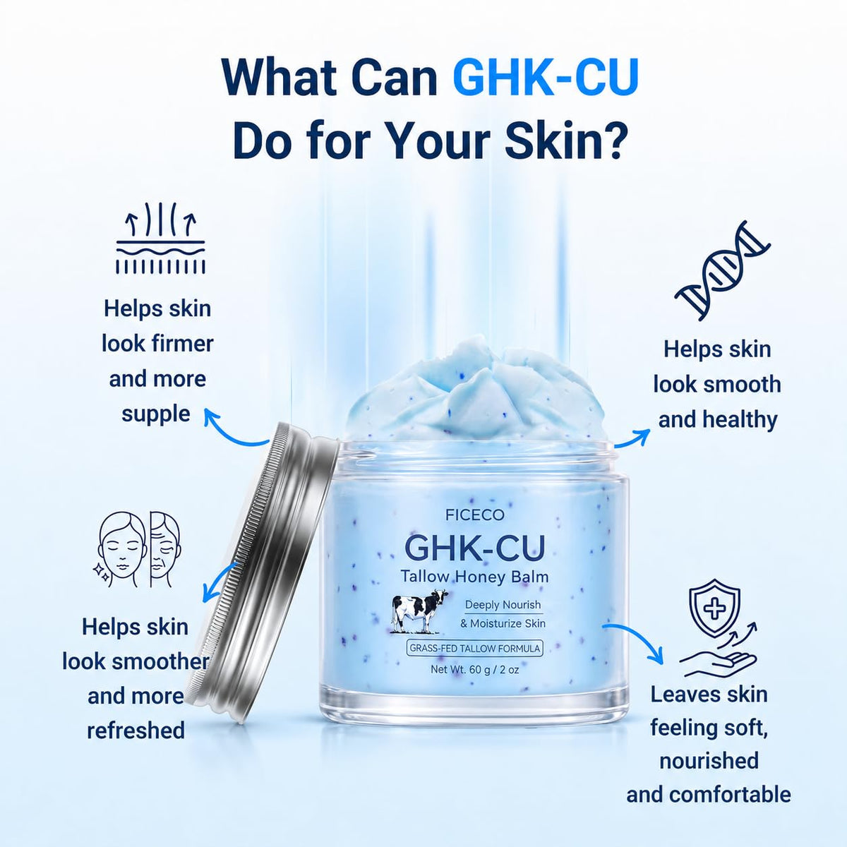 Ficeco GHK-Cu Peptide Balm creamy texture close-up