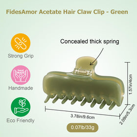 FidesAmor Large Hair Claw Clip in pink side view