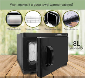 Findabetter Hot Towel Warmer 8L interior with towels