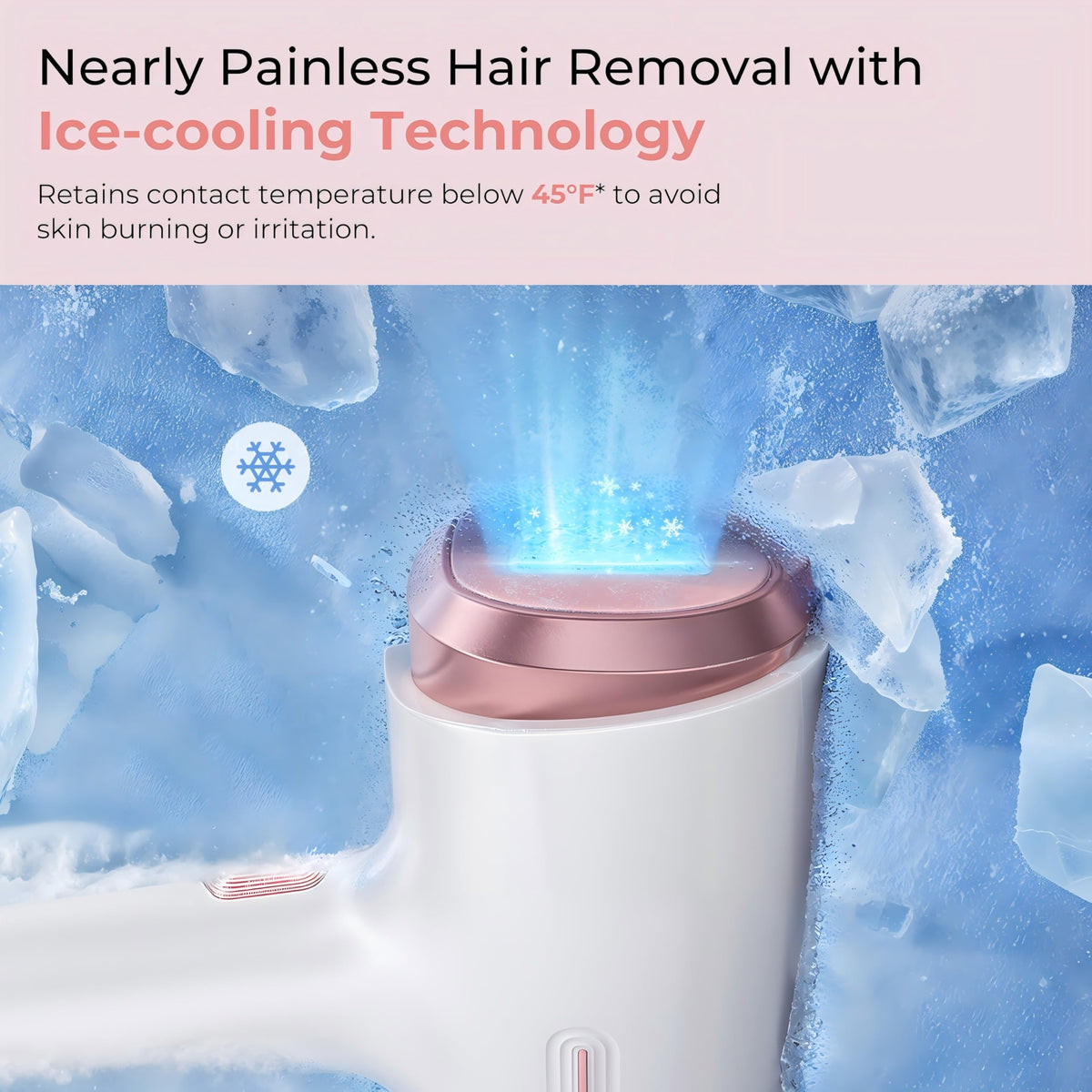 Finequin Laser Hair Removal Device side view with precision attachment