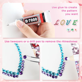 Finished DIY project with Zefy rhinestones