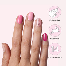 Finished look of nails using Dashing Diva Gloss Nail Strips