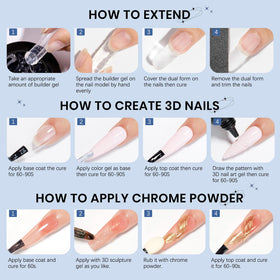 Finished nail art design using SUPWEE Gel
