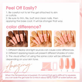 Finished nails using ROSALIND Poly Nail Gel Kit