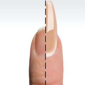 Finished nails with DeEnti Dark Nude Acrylic Powder