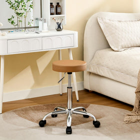 FIRAVOE Rolling Massage Chair Camel Brown front view