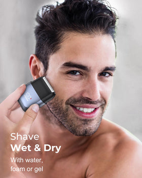 FIRE ROSE Mini Electric Foil Shaver LED display close-up