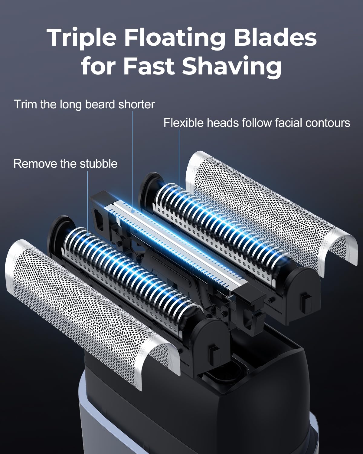 FIRE ROSE Mini Electric Foil Shaver with magnetic dust cap