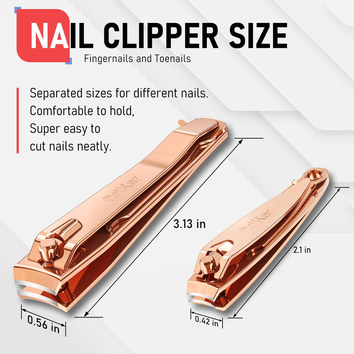 firiKer Nail Clippers large toenail clipper close-up