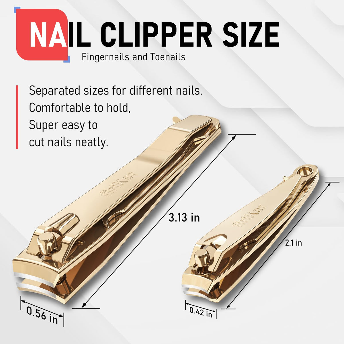 firiKer Nail Clippers large toenail clipper side view