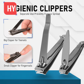 firiKer Nail Clippers Set displayed with keychain holes
