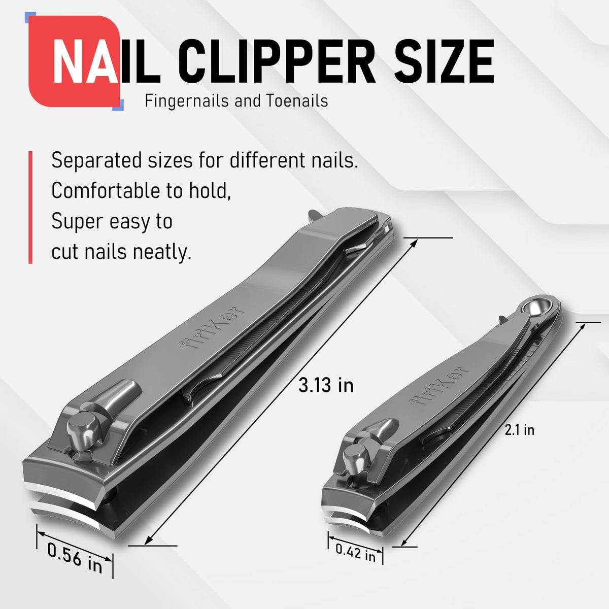 firiKer Nail Clippers Set with built-in nail file