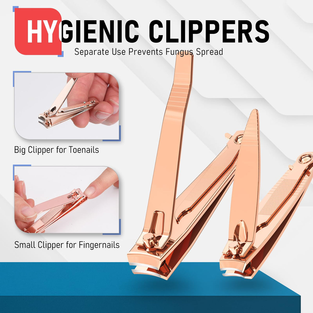 firiKer Nail Clippers set with built-in nail file