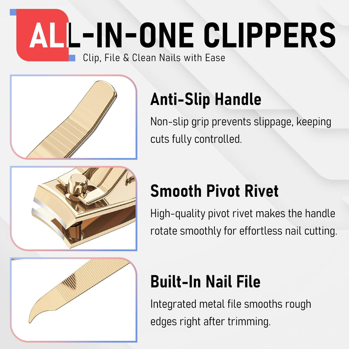 firiKer Nail Clippers stylish design on a white background