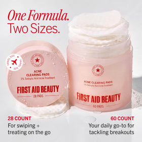 First Aid Beauty Acne Pads in hand