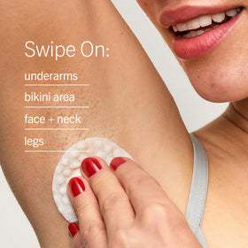 First Aid Beauty Ingrown Hair Pads being used on skin