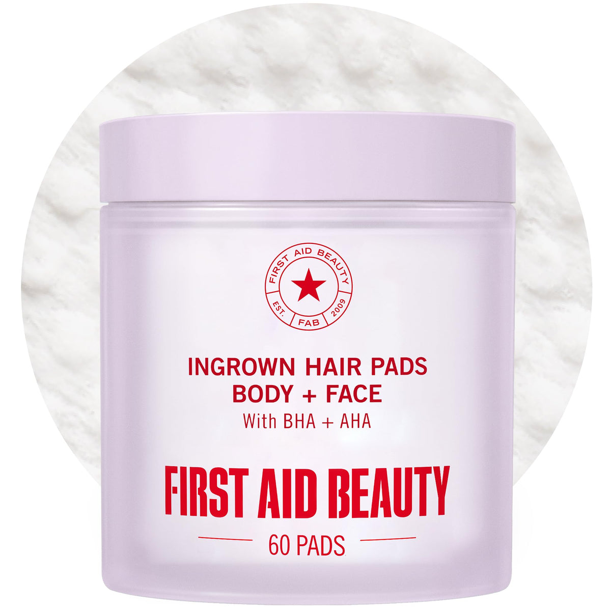 First Aid Beauty Ingrown Hair Pads front view with packaging