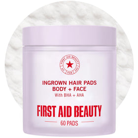 First Aid Beauty Ingrown Hair Pads front view with packaging