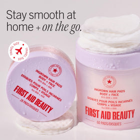 First Aid Beauty Ingrown Hair Pads in a beauty setup