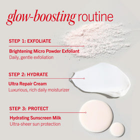 First Aid Beauty Micro Powder Exfoliant in hand showing texture