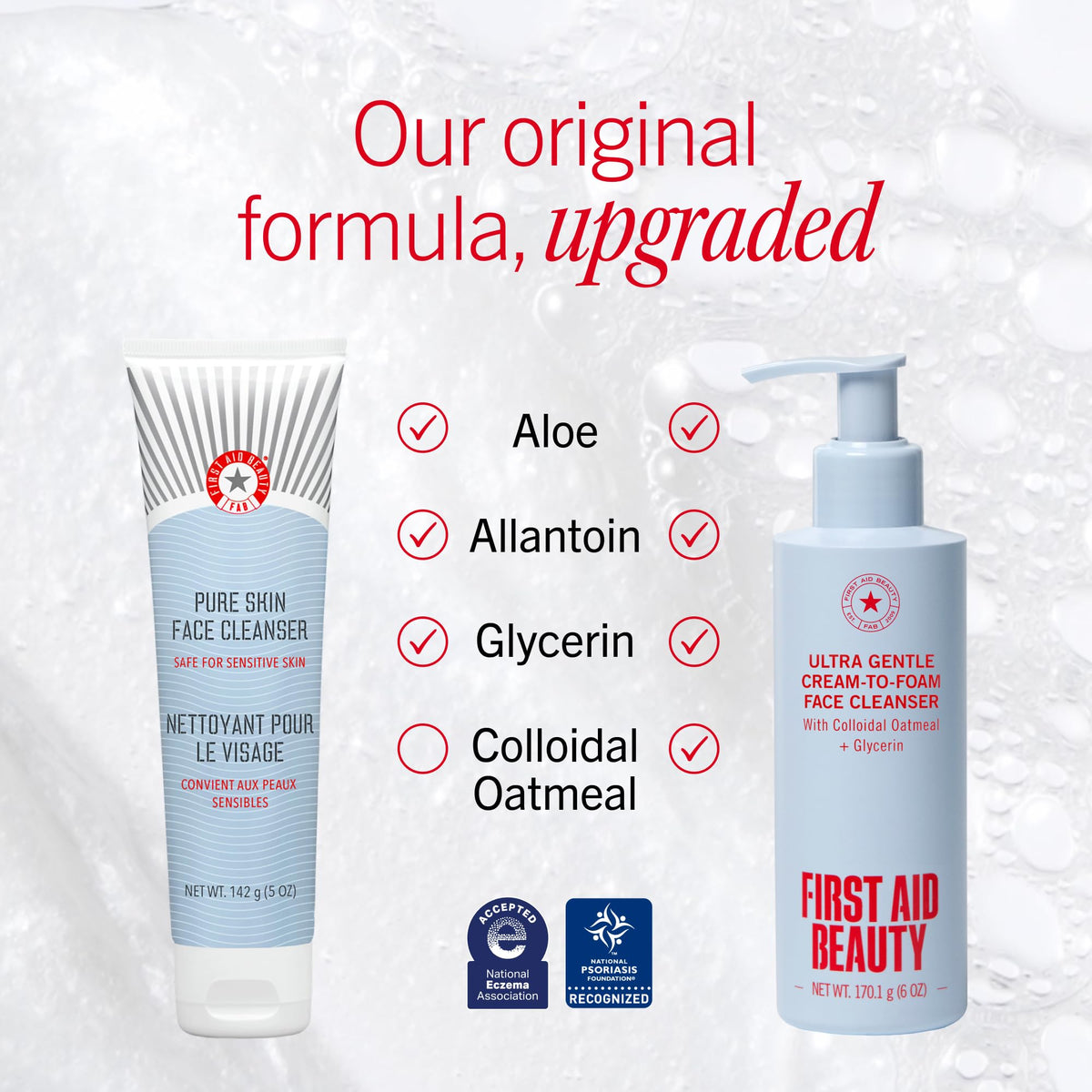 First Aid Beauty Ultra Gentle Cleanser packaging side view