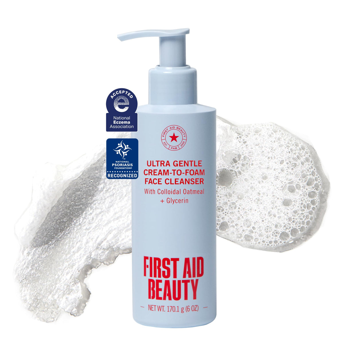 First Aid Beauty Ultra Gentle Cream-to-Foam Cleanser front view